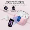 imageTAGRY Bluetooth Headphones True Wireless Earbuds 60H Playback LED Power Display Earphones with Wireless Charging Case IPX5 Waterproof inEar Ear buds with Mic for TV Smart Phone Laptop Computer SportsPink