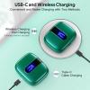 imageTAGRY Bluetooth Headphones True Wireless Earbuds 60H Playback LED Power Display Earphones with Wireless Charging Case IPX5 Waterproof inEar Ear buds with Mic for TV Smart Phone Laptop Computer SportsForest Green