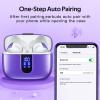 imageTAGRY Bluetooth Headphones True Wireless Earbuds 60H Playback LED Power Display Earphones with Wireless Charging Case IPX5 Waterproof inEar Ear buds with Mic for TV Smart Phone Laptop Computer SportsPhantom Purple