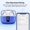 imageTAGRY Bluetooth Headphones True Wireless Earbuds 60H Playback LED Power Display Earphones with Wireless Charging Case IPX5 Waterproof inEar Ear buds with Mic for TV Smart Phone Laptop Computer SportsOcean Blue