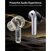 imageTAGRY Bluetooth Headphones True Wireless Earbuds 60H Playback LED Power Display Earphones with Wireless Charging Case IPX5 Waterproof inEar Ear buds with Mic for TV Smart Phone Laptop Computer SportsBlack