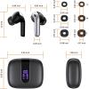 imageTAGRY Bluetooth Headphones True Wireless Earbuds 60H Playback LED Power Display Earphones with Wireless Charging Case IPX5 Waterproof inEar Ear buds with Mic for TV Smart Phone Laptop Computer SportsBlack