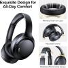 imageTAGRY Hybrid Active Noise Cancelling Headphones 120Hrs Playtime ENC Clear Call Bluetooth Headphone Over Ear Wireless Headphones HiRes Audio ANC Headset with Low Latency Mode for Game Travel Home PCBlack