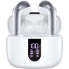 imageTAGRY Bluetooth Headphones True Wireless Earbuds 60H Playback LED Power Display Earphones with Wireless Charging Case IPX5 Waterproof inEar Ear buds with Mic for TV Smart Phone Laptop Computer SportsWhite