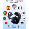 imageAI Translation Earbuds Real Time 164 Languages 80H Playtime Translator Ear Buds Audifonos Traductores Ingls Espaol Wireless Earphones Bluetooth Headphones for Travel Business Meeting Learning Black