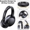 imageTAGRY Hybrid Active Noise Cancelling Headphones 120H Playtime ENC Clear Call Bluetooth Wireless Over Ear Headphone with HiRes Audio Low Latency Comfort Earcups ANC Headphones for Travel Home GameBlack