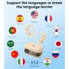 imageAI Translation Earbuds Real Time 164 Languages Translator Ear Buds Audifonos Traductores Ingls Espaol 4in1 Wireless Headphones Bluetooth Earphones for Travel Business Meeting Learning CaramelCaramel