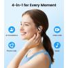 imageAI Translation Earbuds Real Time 164 Languages Translator Ear Buds Audifonos Traductores Ingls Espaol 4in1 Wireless Headphones Bluetooth Earphones for Travel Business Meeting Learning CaramelBlack