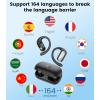 imageAI Translation Earbuds Real Time 164 Languages Translator Ear Buds Audifonos Traductores Ingls Espaol 4in1 Wireless Headphones Bluetooth Earphones for Travel Business Meeting Learning CaramelBlack