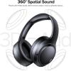 imageHybrid Active Noise Cancelling Bluetooth 60 Headphones 120H Playtime 6 ENC Clear Call Mic Over Ear Headphones Wireless with HiRes Audio Comfort Earcup Low Latency ANC Headphone for Travel WorkoutBlack