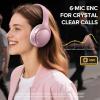 imageHybrid Active Noise Cancelling Bluetooth 60 Headphones 120H Playtime 6 ENC Clear Call Mic Over Ear Headphones Wireless with HiRes Audio Comfort Earcup Low Latency ANC Headphone for Travel WorkoutRose Gold