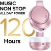 imageHybrid Active Noise Cancelling Headphones 120H Long Playtime 6 ENC Mic Wireless OverEar Bluetooth 60 HeadphonesHiRes Audio Memory Foam Earcup Transparency Mode ANC Headphone for Travel OfficeRose Gold
