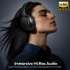 imageHybrid Active Noise Cancelling Headphones 120H Long Playtime 6 ENC Mic Wireless OverEar Bluetooth 60 HeadphonesHiRes Audio Memory Foam Earcup Transparency Mode ANC Headphone for Travel OfficeClassic Black