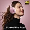 imageHybrid Active Noise Cancelling Headphones 120H Long Playtime 6 ENC Mic Wireless OverEar Bluetooth 60 HeadphonesHiRes Audio Memory Foam Earcup Transparency Mode ANC Headphone for Travel OfficeRose Gold