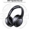 imageHybrid Active Noise Cancelling Headphones 120H Long Playtime 6 ENC Mic Wireless OverEar Bluetooth 60 HeadphonesHiRes Audio Memory Foam Earcup Transparency Mode ANC Headphone for Travel OfficeClassic Black