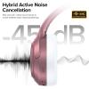 imageHybrid Active Noise Cancelling Headphones 120H Long Playtime 6 ENC Mic Wireless OverEar Bluetooth 60 HeadphonesHiRes Audio Memory Foam Earcup Transparency Mode ANC Headphone for Travel Office