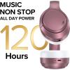 imageHybrid Active Noise Cancelling Headphones 120H Long Playtime 6 ENC Mic Wireless OverEar Bluetooth 60 HeadphonesHiRes Audio Memory Foam Earcup Transparency Mode ANC Headphone for Travel Office