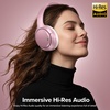 image:imageHybrid Active Noise Cancelling Headphones 120H Long Playtime 6 ENC Mic Wireless OverEar Bluetooth 60 Headphones HiRes Audio Memory Foam Earcup Transparency Mode ANC Headphone for Travel OfficeRose Gold