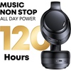 image:imageHybrid Active Noise Cancelling Bluetooth 60 Headphones 120H Long Playtime 6 ENC Mic Over Ear Headphones Wireless HiRes Audio Memory Foam Earcup Transparency Mode ANC Headphone for Travel OfficeBlack