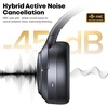 image:imageHybrid Active Noise Cancelling Bluetooth 60 Headphones 120H Long Playtime 6 ENC Mic Over Ear Headphones Wireless HiRes Audio Memory Foam Earcup Transparency Mode ANC Headphone for Travel OfficeBlack