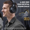 image:imageHybrid Active Noise Cancelling Bluetooth 60 Headphones 120H Long Playtime 6 ENC Mic Over Ear Headphones Wireless HiRes Audio Memory Foam Earcup Transparency Mode ANC Headphone for Travel OfficeBlack